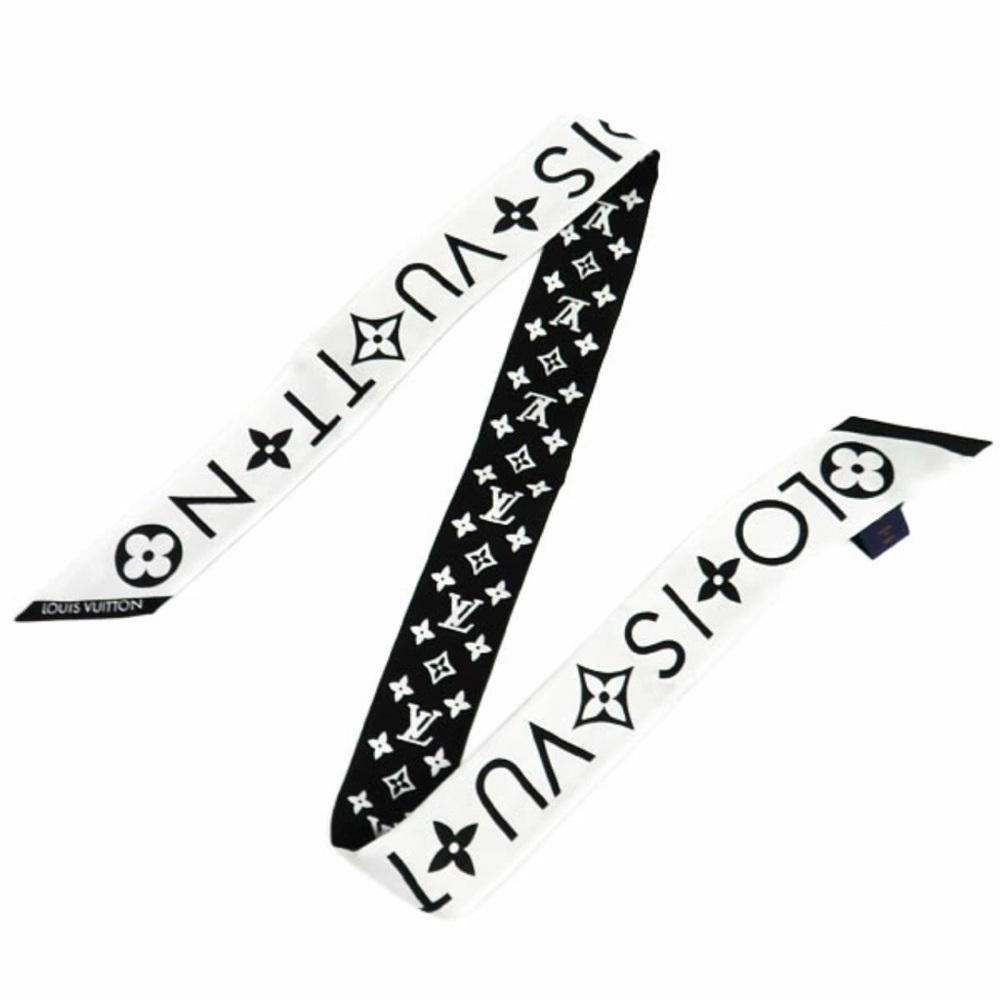Louis Vuitton Monogram Infinity BB Bandeau Scarf Black White